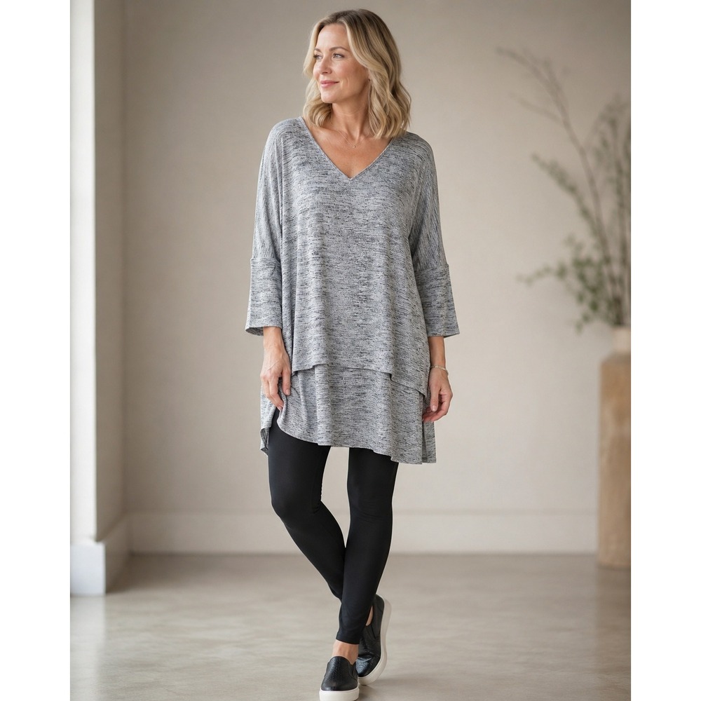 Joseph Ribkoff Lagenlook Artsy Oversized Top Size 10 Elevated Casual Minimalist
